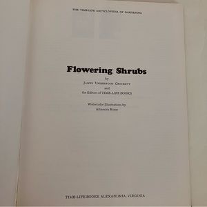 Gardening Landscaping Flowering Shrubs Time Life Book Illustrated 1972 Vintage